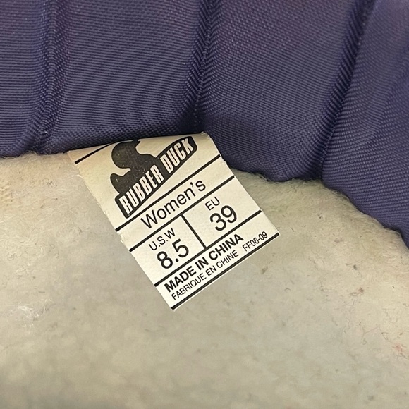 Rubber Duck Women’s Shoes Purple 8.5 W Wide Suede Slip On  Waterproof Boots - Picture 13 of 16